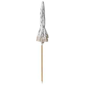 Parasol udendørs 155 cm Mondello - hvid/sort - Havemøbler - Solafskærmning - Parasoller - Strandparasol