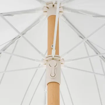 Parasol udendørs 155 cm Mondello - hvid/sort - Havemøbler - Solafskærmning - Parasoller - Strandparasol