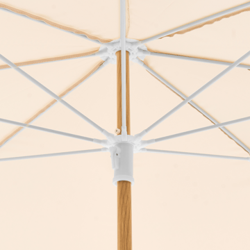 Parasol udendørs 232 cm Sestriere - beige/hvid/brun - Havemøbler - Solafskærmning - Parasoller - Balkonparasol