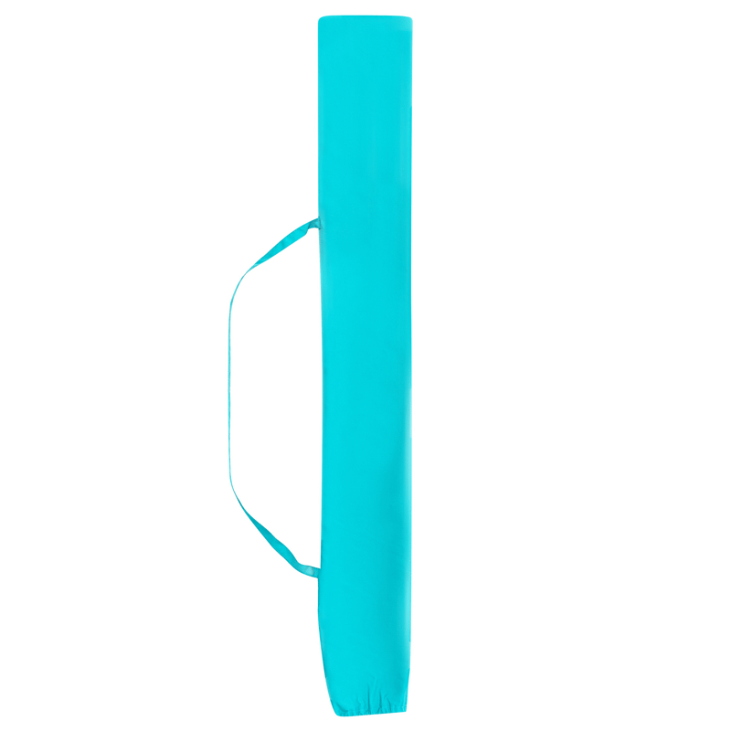 Parasol udendørs 232 cm Sestriere - blå/hvid/brun - Havemøbler - Solafsk ærmning - Parasoller - Balkonparasol