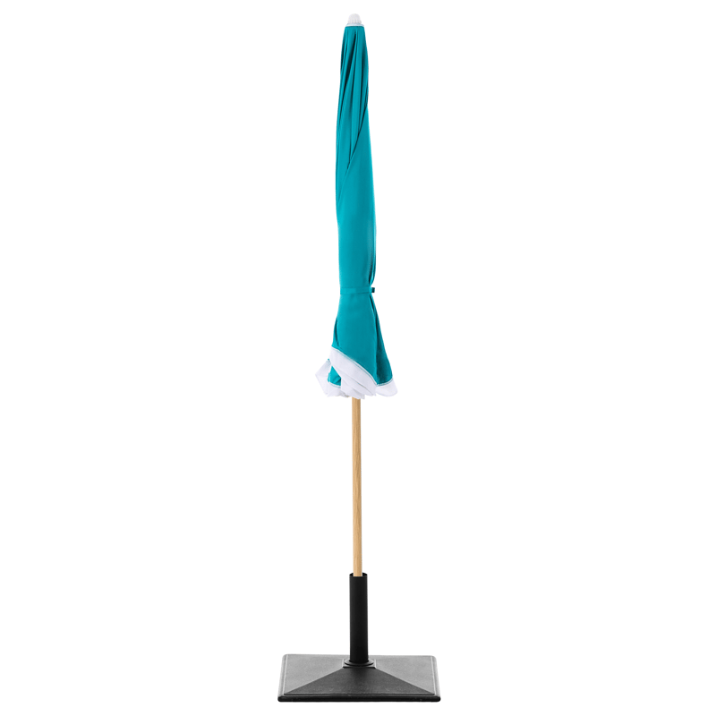 Parasol udendørs 232 cm Sestriere - blå/hvid/brun - Havemøbler - Solafskærmning - Parasoller - Balkonparasol