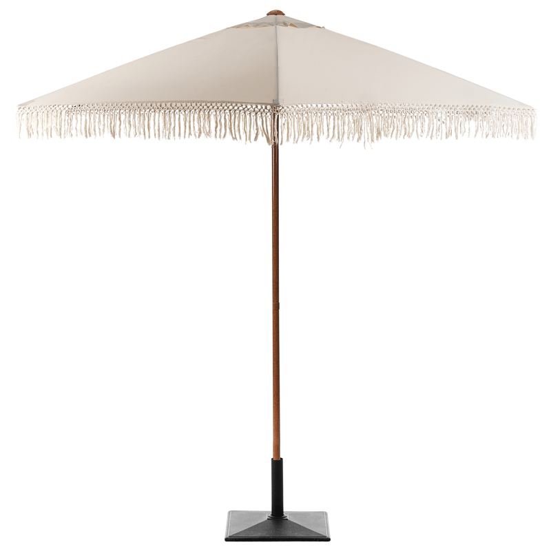 Parasol udendørs 258 cm Murasa - beige/brun - Havemøbler - Solafskærmning - Parasoller - Balkonparasol