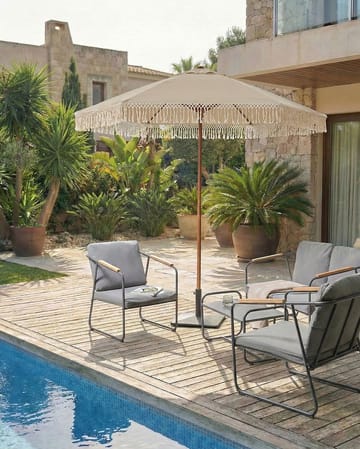 Parasol udendørs 258 cm Murasa - beige/brun - Havemøbler - Solafskærmning - Parasoller - Balkonparasol