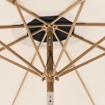 Parasol udendørs 270 cm Isolotto - beige/brun/sort - Havemøbler - Solafskærmning - Parasoller - Balkonparasol