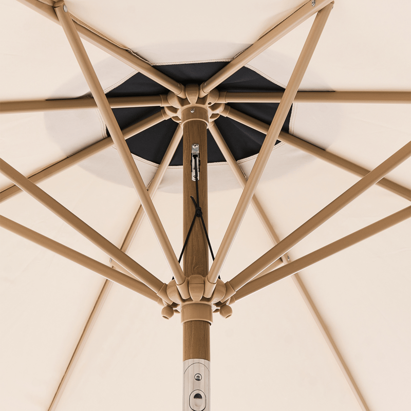 Parasol udendørs 270 cm Isolotto - beige/brun/sort - Havemøbler - Solafskærmning - Parasoller - Balkonparasol