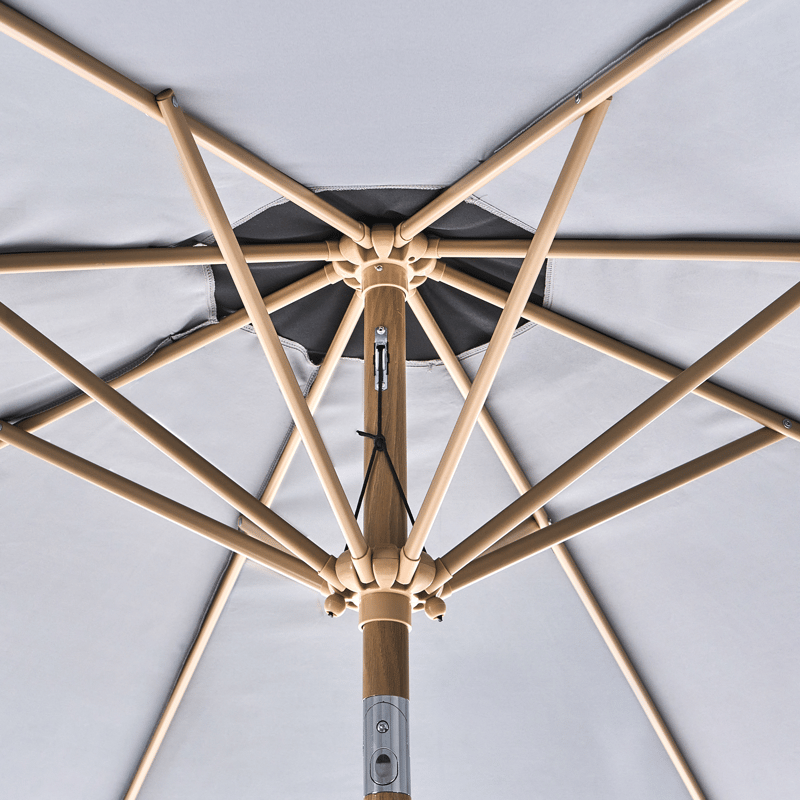 Parasol udendørs 270 cm Isolotto - grå/brun/sort - Havemøbler - Solafskærmning - Parasoller - Balkonparasol