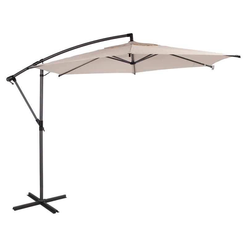 Parasolf HOME4YOU Malta 3 m Beige - beige - Havemøbler - Solafskærmning - Parasoller - Hængeparasol