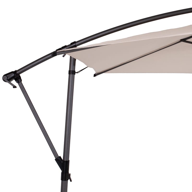 Parasolf HOME4YOU Malta 3 m Beige - beige - Havemøbler - Solafskærmning - Parasoller - Hængeparasol