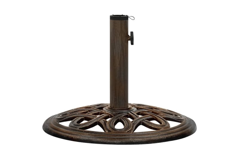 parasolfod 40x40x32 cm støbejern bronzefarvet - Brun - Parasolfod