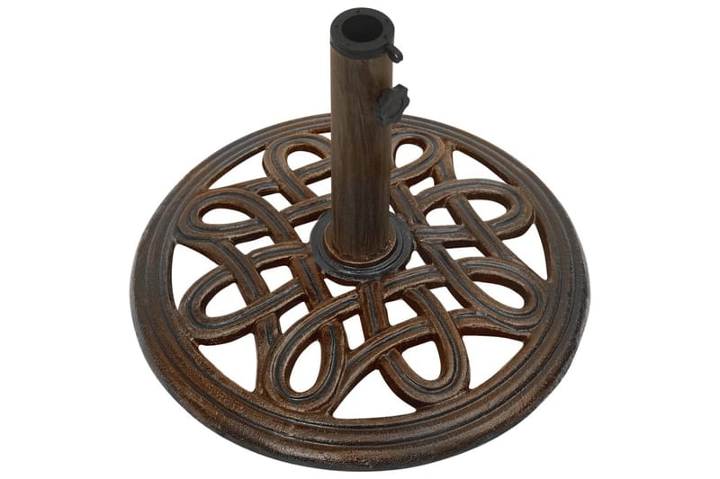 parasolfod 40x40x32 cm støbejern bronzefarvet - Brun - Havemøbler - Solafskærmning - Parasoller - Parasolfod