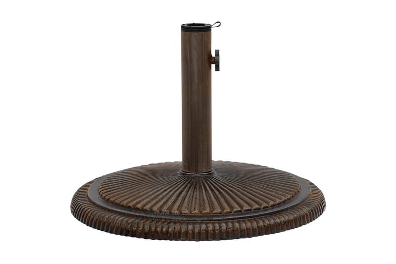 parasolfod 45x45x30 cm støbejern bronzefarvet - Brun - Havemøbler - Solafskærmning - Parasoller - Parasolfod