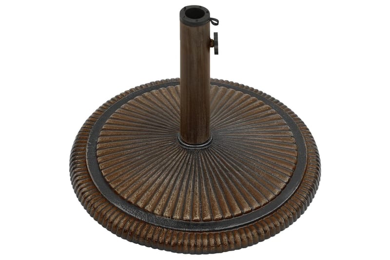 parasolfod 45x45x30 cm støbejern bronzefarvet - Brun - Parasolfod