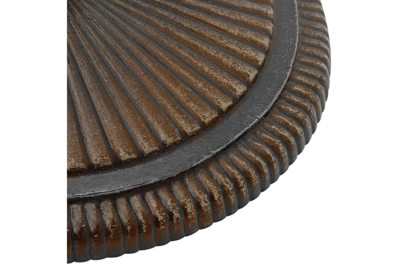 parasolfod 45x45x30 cm støbejern bronzefarvet - Brun - Havemøbler - Solafskærmning - Parasoller - Parasolfod