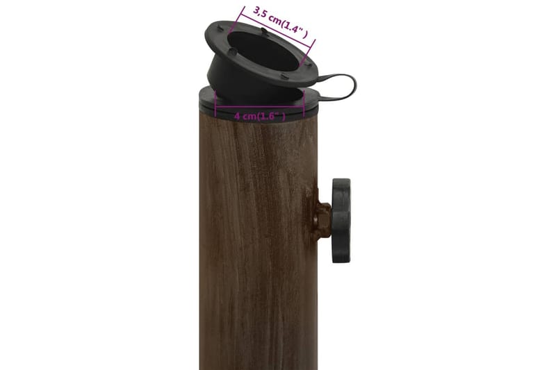 parasolfod 45x45x30 cm støbejern bronzefarvet - Brun - Havemøbler - Solafskærmning - Parasoller - Parasolfod
