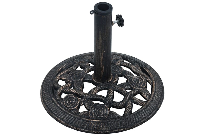 Parasolfod 9 Kg 40 Cm Støbejern Sort Og Bronze - Sort - Havemøbler - Solafskærmning - Parasoller