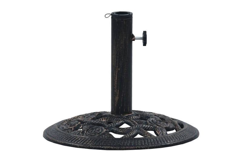 Parasolfod 9 Kg 40 Cm Støbejern Sort Og Bronze - Sort - Havemøbler - Solafskærmning - Parasoller