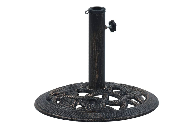 Parasolfod 9 Kg 40 Cm Støbejern Sort Og Bronze - Sort - Havemøbler - Solafskærmning - Parasoller