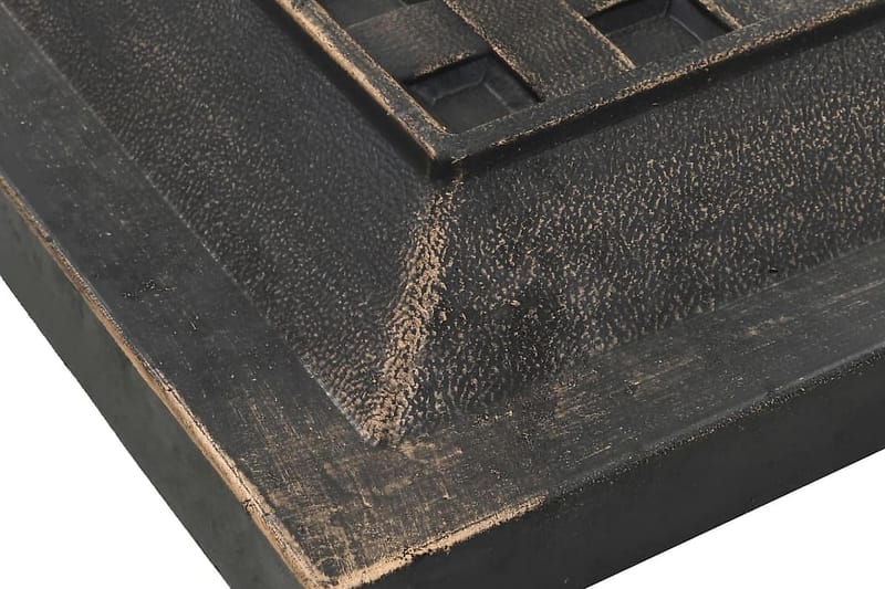 Parasolfod Bronzefarvet Firkantet 12 Kg Polyresin - Grå - Havemøbler - Solafskærmning - Parasoller