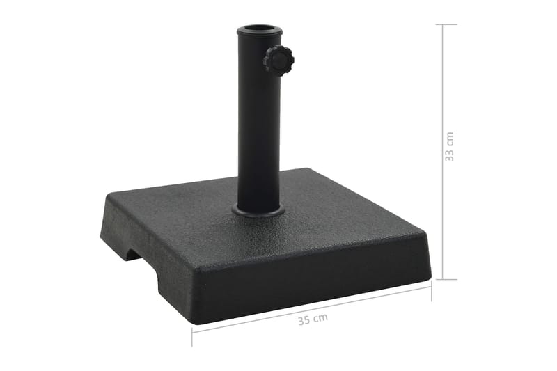 Parasolfod Firkantet Polyresin 8 Kg Sort - Sort - Havemøbler - Solafskærmning - Parasoller
