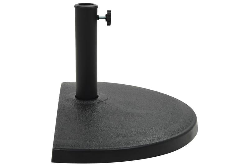 Parasolfod Halvrund Polyresin 15 Kg Sort - Sort - Havemøbler - Solafskærmning - Parasoller
