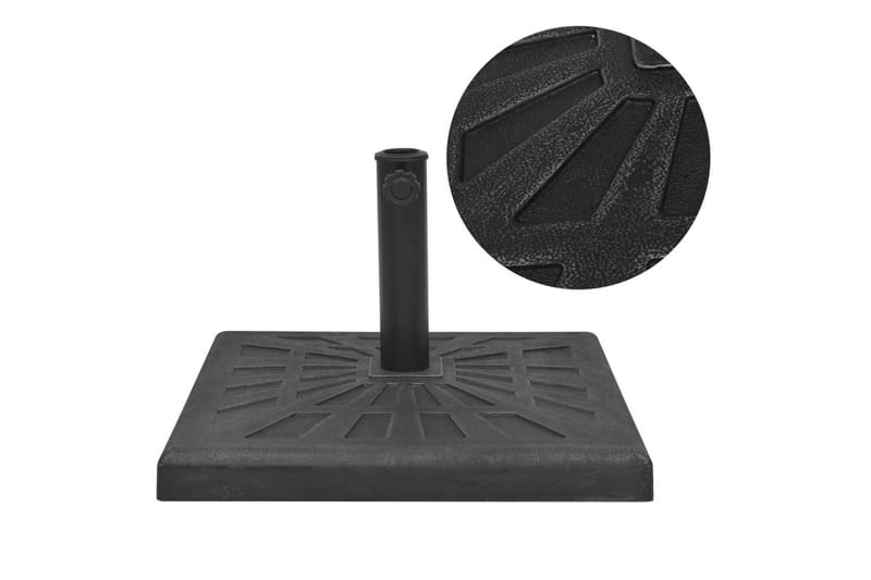 Parasolfod Resin Firkant Sort 12 Kg - Sort - Havemøbler - Solafskærmning - Parasoller