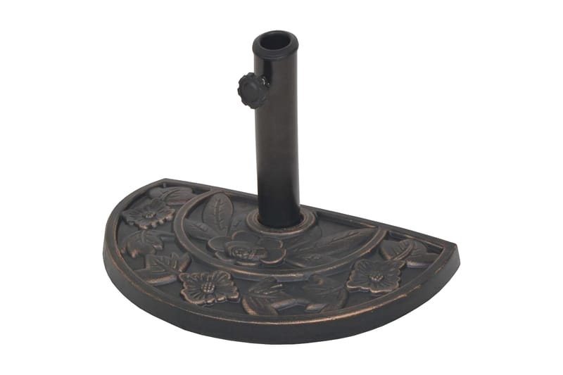 Parasolfod Resin Halv Rund Bronzefarvet 9 Kg - Brun - Havemøbler - Solafskærmning - Parasoller