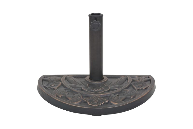 Parasolfod Resin Halv Rund Bronzefarvet 9 Kg - Brun - Havemøbler - Solafskærmning - Parasoller