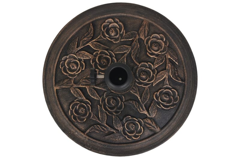 Parasolfod Resin Rund Bronzefarvet 9 Kg - Brun - Havemøbler - Solafskærmning - Parasoller