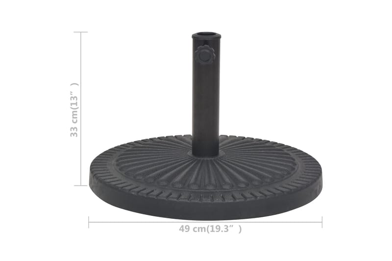 Parasolfod Resin Rund Sort 14 Kg - Sort - Havemøbler - Solafskærmning - Parasoller
