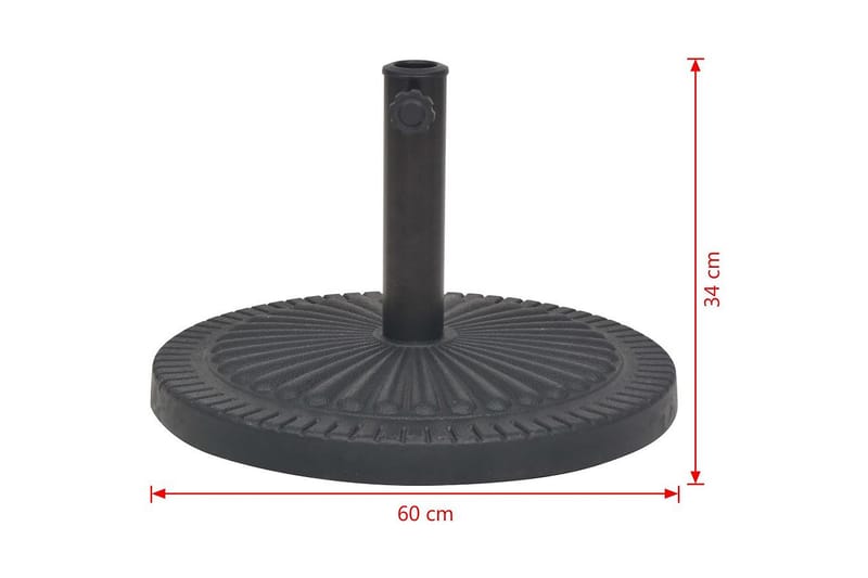 Parasolfod Resin Rund Sort 29 Kg - Sort - Havemøbler - Solafskærmning - Parasoller