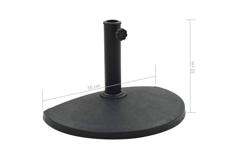 Parasolfod Rund Polyresin 9 Kg Sort - Sort - Havemøbler - Solafskærmning - Parasoller