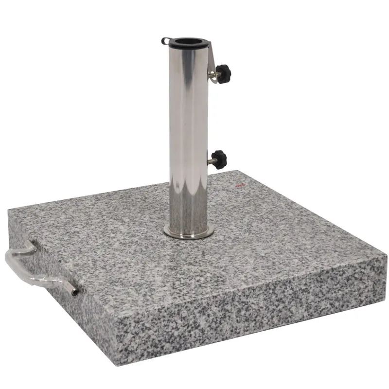 Parasolfod udendørs granit 60, Lysegrå