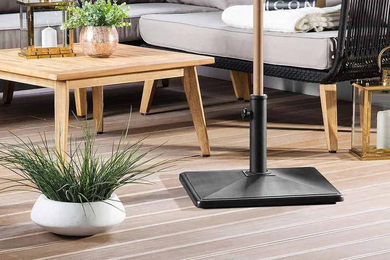 Beton Parasol base 50 cm - Sort - Havemøbler - Solafskærmning - Parasoller - Parasolfod