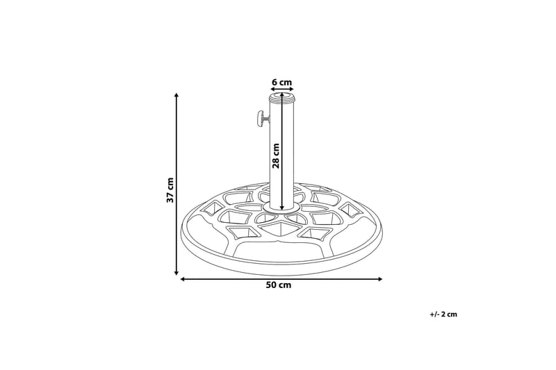 Beton Parasol base 50 cm - Sort - Havemøbler - Solafskærmning - Parasoller - Parasolfod