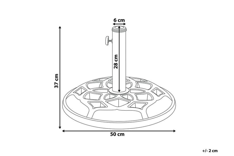 Beton Parasol base 50 cm - Sort - Parasolfod