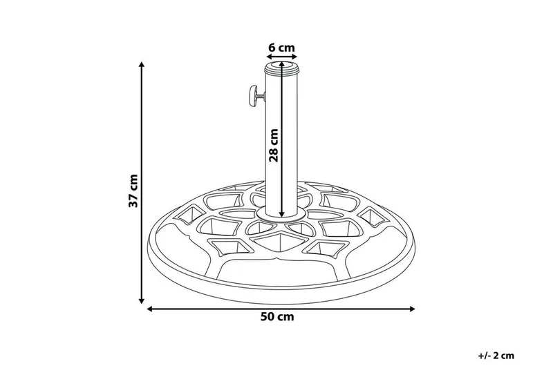 Beton Parasol base 50 cm - Sort - Havemøbler - Solafskærmning - Parasoller - Parasolfod