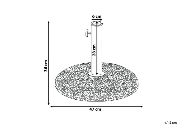 Beton Parasol base 47 cm - Hvid - Havemøbler - Solafskærmning - Parasoller - Parasolfod