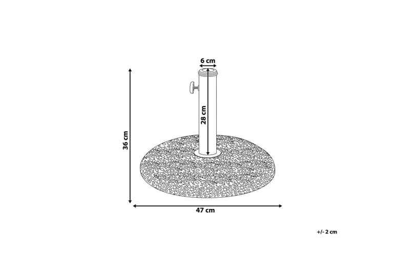 Beton Parasol base 47 cm - Hvid - Havemøbler - Solafskærmning - Parasoller - Parasolfod