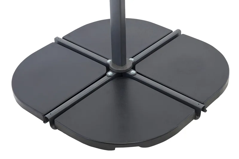 Leeds Parasolbasevægt 47x47 cm 1 Del, Sort