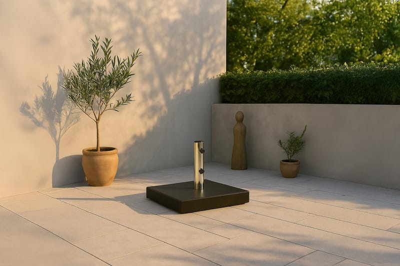 Stathera Parasolsten - Sort - Havemøbler - Solafskærmning - Parasoller - Parasolfod