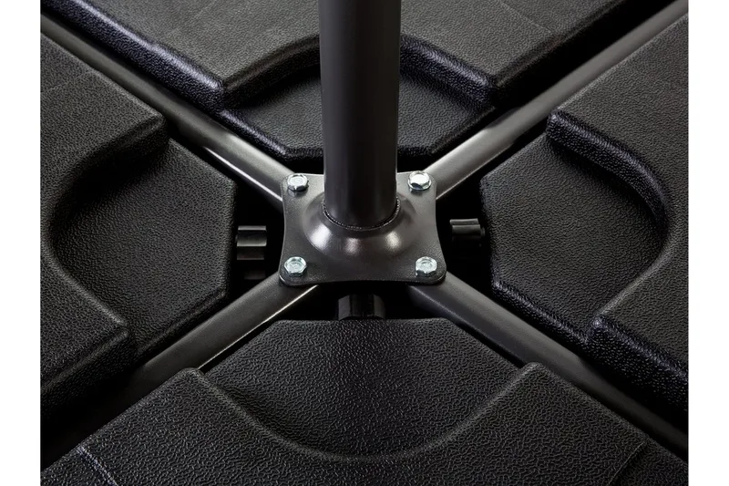 Sunny Parasolbasevægt 52 cm 4 Dele - Sort - Havemøbler - Solafskærmning - Parasoller - Parasolfod