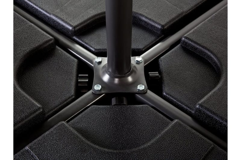 Sunny Parasolbasevægt 52 cm 4 Dele - Sort - Havemøbler - Solafskærmning - Parasoller - Parasolfod