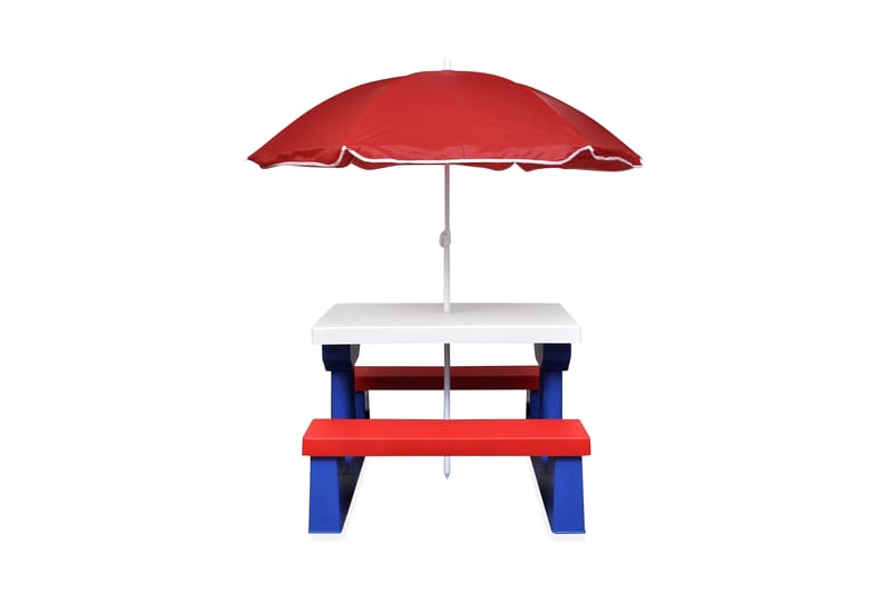 Picnicbord Med Parasol Til Børn - Flerfarvet - Havemøbler - Solafskærmning - Parasoller