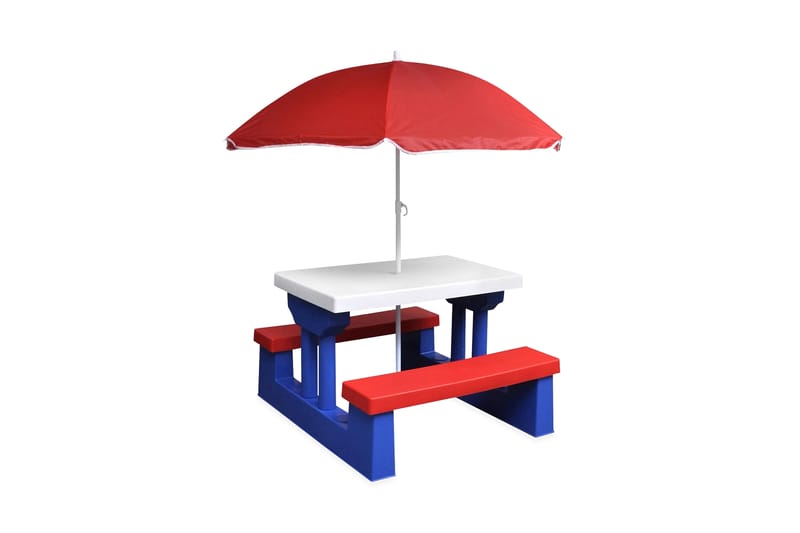 Picnicbord Med Parasol Til Børn - Flerfarvet - Parasoller
