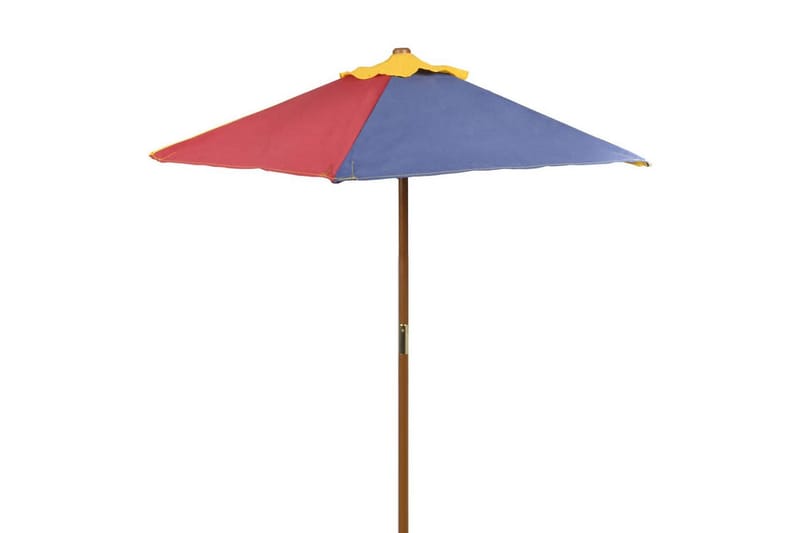 Picnicbord Og Bænk Til Børn Med Parasol Fire Farver - Flerfarvet - Havemøbler - Solafskærmning - Parasoller