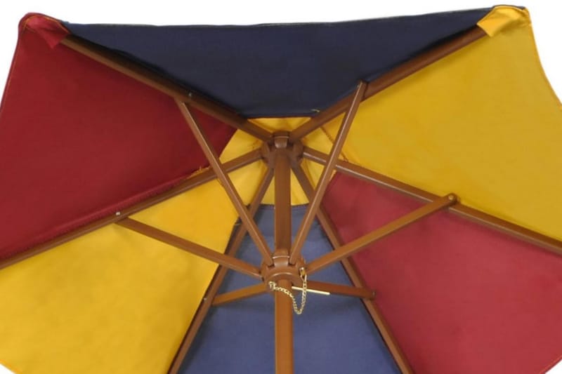 Picnicbord Og Bænk Til Børn Med Parasol Fire Farver - Flerfarvet - Havemøbler - Solafskærmning - Parasoller