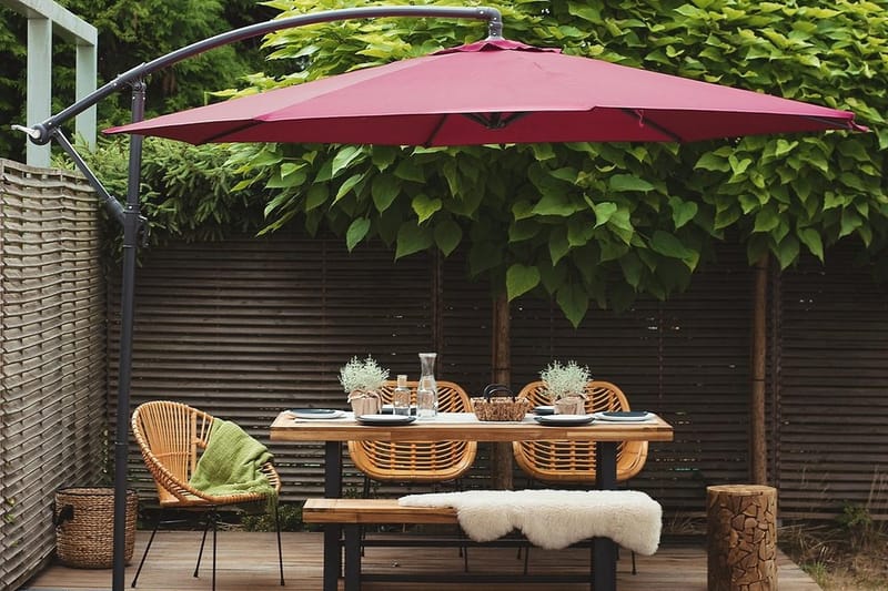 Ravenna Parasol 240 cm - Rød - Havemøbler - Solafskærmning - Parasoller - Hængeparasol