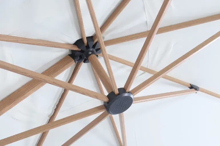 Rio de-luxe Parasol Ø3 m - Beige - Havemøbler - Solafskærmning - Parasoller - Hængeparasol