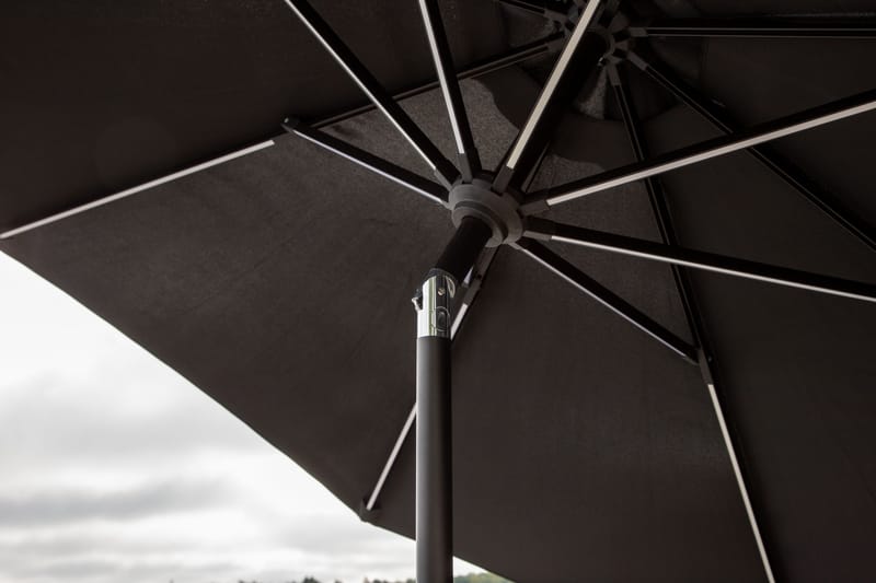 Sabal Parasol 270 cm med LED Sort - Venture Home - Parasoller
