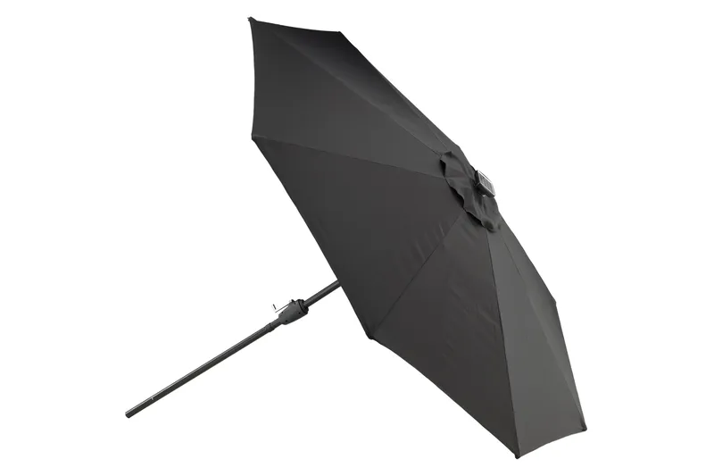 Sabal Parasol 270 cm med LED - Sort - Havemøbler - Solafskærmning - Parasoller